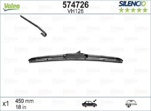 Original VALEO Wischblatt 574726 für Chevrolet Fiat Honda Hyundai Jeep KIA Original VALEO Wischblatt 574726 für Chevrolet Fiat Honda Hyundai Jeep KIA