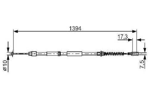 Original BOSCH Seilzug Feststellbremse 1 987 482 033 für VW