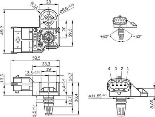Original BOSCH Sensor Ladedruck Sensor Saugrohrdruck Sensor Öltemperatur/-druck 0 281 006 076