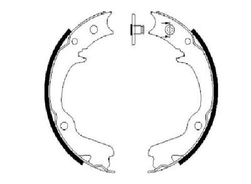 Original BOSCH Bremsbackensatz Feststellbremse 0 986 487 681 für Subaru