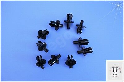 10x SPREIZNIETE BEFESTIGUNGSCLIPS RADKASTEN OPEL SAAB 1719245 / 90138810