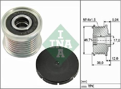 Original INA Generatorfreilauf 535 0275 10 für BMW
