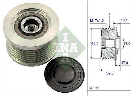Original INA Generatorfreilauf 535 0177 10 für Nissan