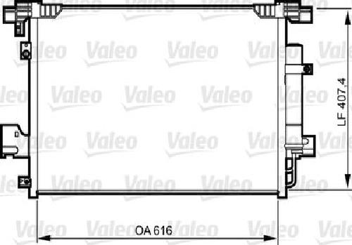 Original VALEO Kondensator Klimaanlage 814315 für Citroën Mitsubishi Peugeot