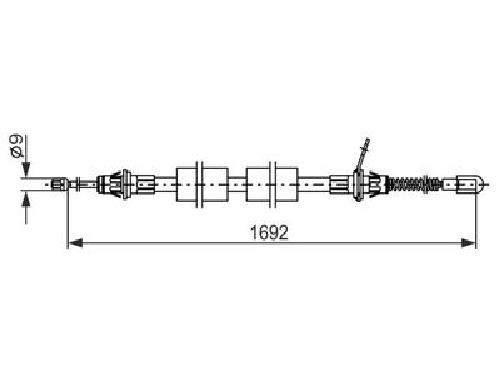 Original BOSCH Seilzug Feststellbremse 1 987 482 925 für Chrysler