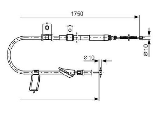Original BOSCH Seilzug Feststellbremse 1 987 482 351 für Subaru