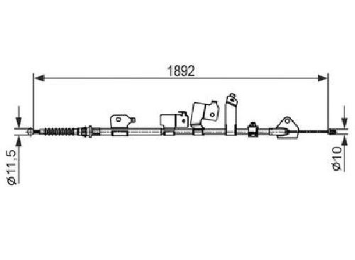 Original BOSCH Seilzug Feststellbremse 1 987 482 439 für Toyota
