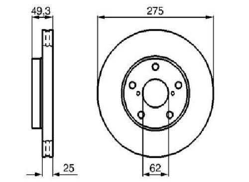 2x Original BOSCH Bremsscheibe 0 986 479 111 für Toyota