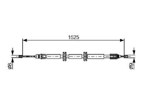 Original BOSCH Seilzug Feststellbremse 1 987 482 142 für Renault