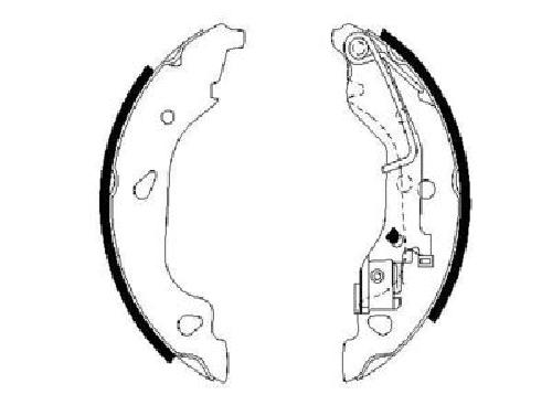 Original BOSCH Bremsbackensatz 0 986 487 596 für Fiat