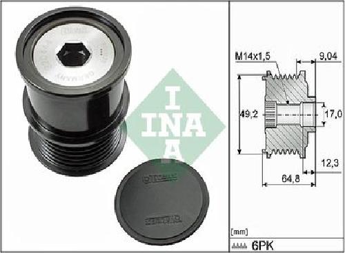 Original INA Generatorfreilauf 535 0284 10 für Ford