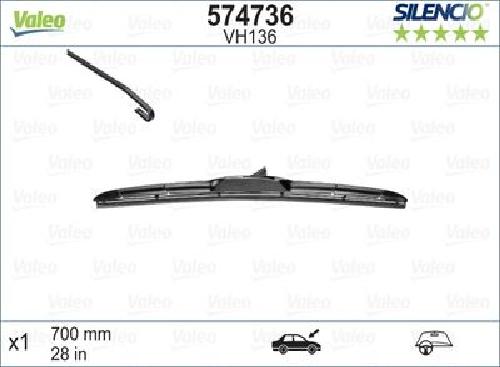 Original VALEO Wischblatt 574736 für Citroën Mitsubishi Peugeot Subaru Suzuki