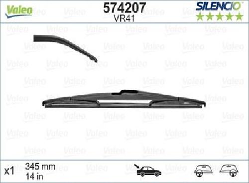 Original VALEO Wischblatt 574207 für Hyundai Jeep KIA Lexus Mazda Mitsubishi