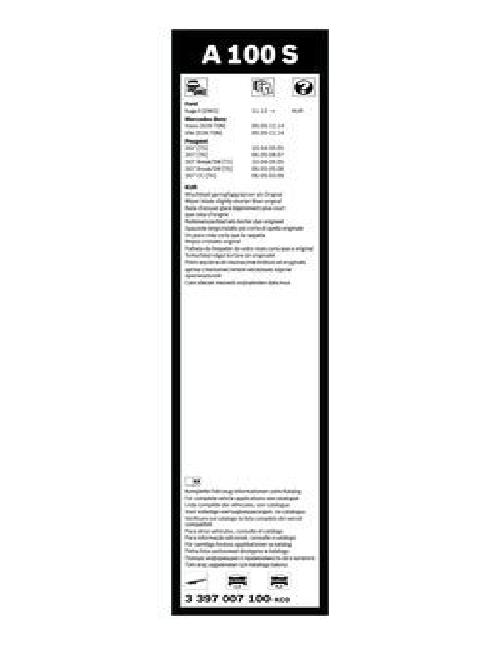 Original BOSCH Wischblatt 3 397 007 100 für Mercedes-Benz Peugeot