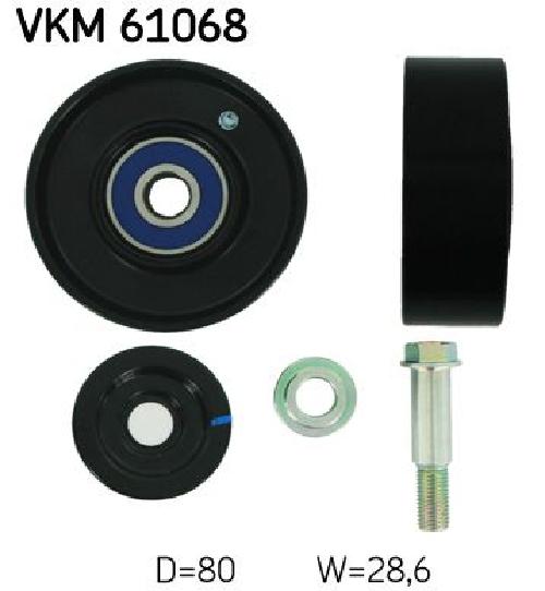 Original SKF Umlenk-/Führungsrolle Keilrippenriemen VKM 61068 für Toyota