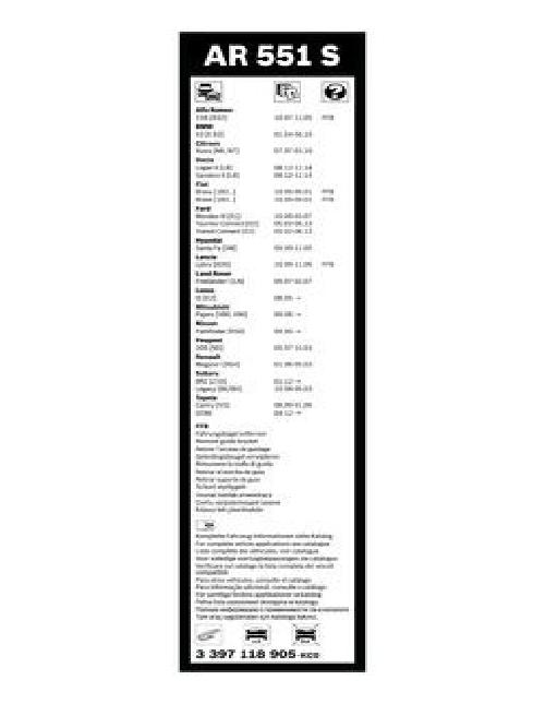 Original BOSCH Wischblatt 3 397 118 905 für Alfa Romeo Audi BMW Chevrolet