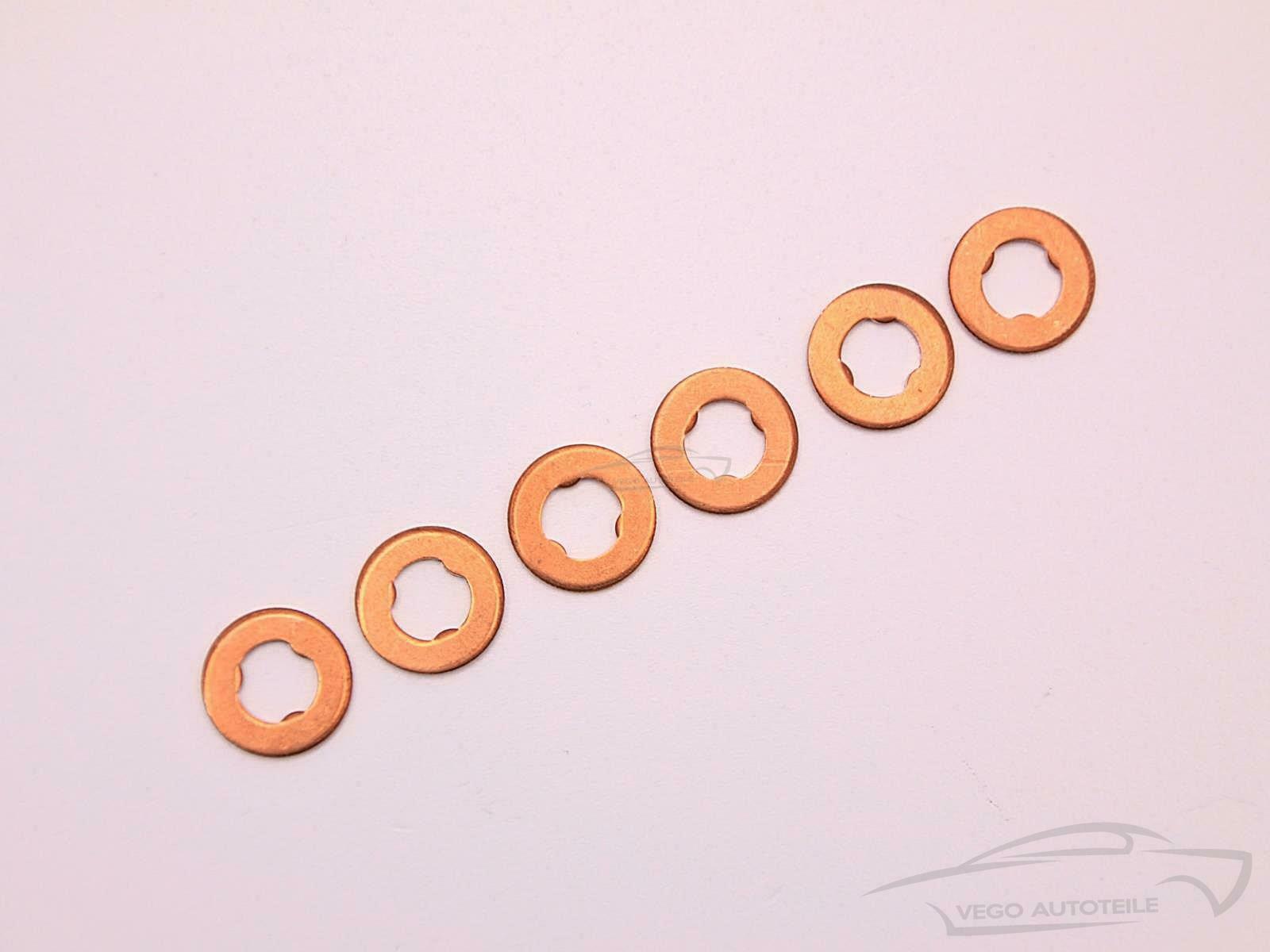 6x ORIGINAL VEGO Dichtung Dichtring Düsenhalter Einspritzanlage MERCEDES BENZ