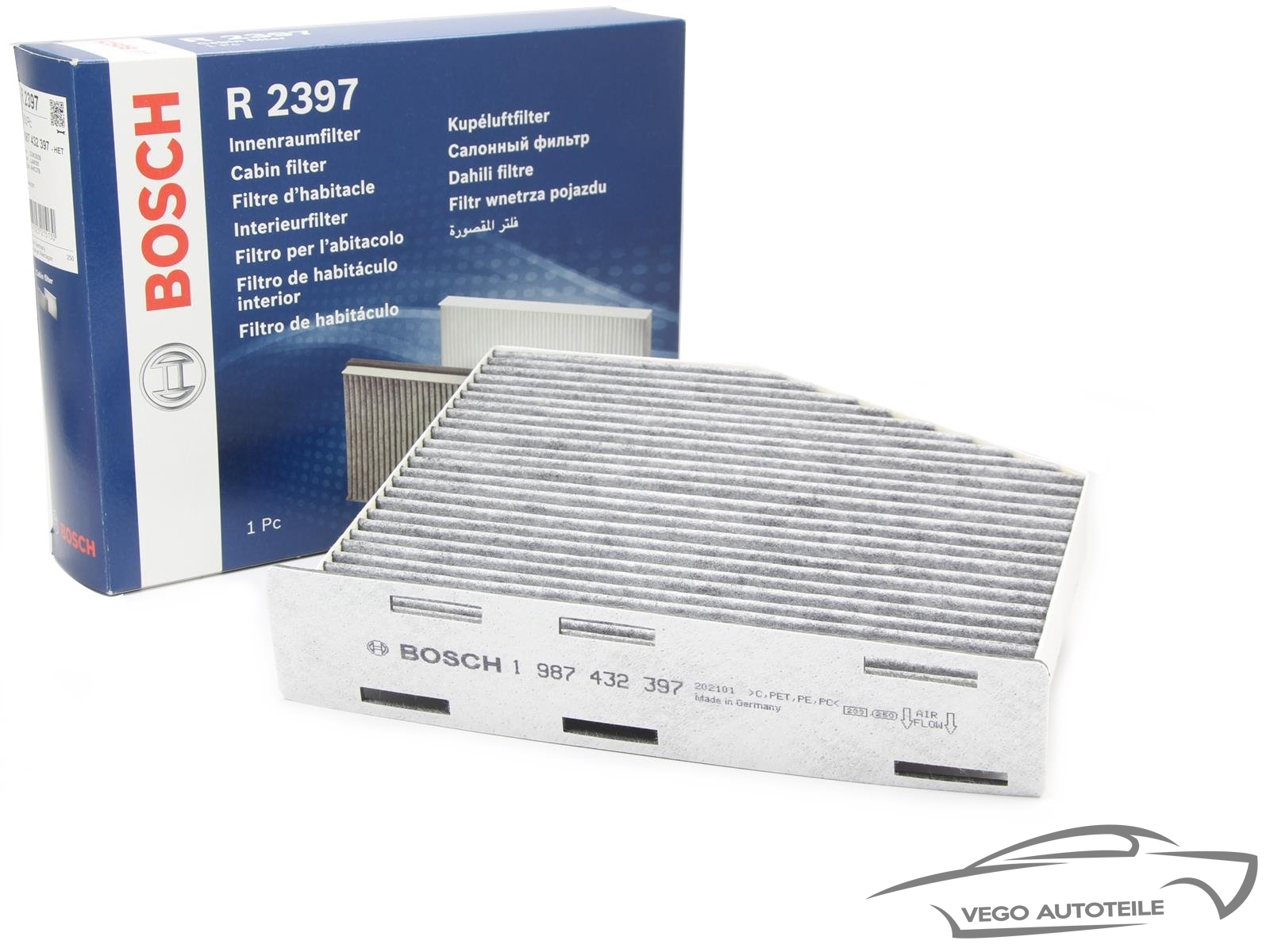 BOSCH INNENRAUMFILTER AKTIVKOHLEFILTER INNENRAUMLUFT FÜR AUDI SEAT SKODA VW