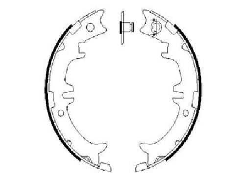 Original BOSCH Bremsbackensatz Feststellbremse 0 986 487 615 für Lexus Toyota