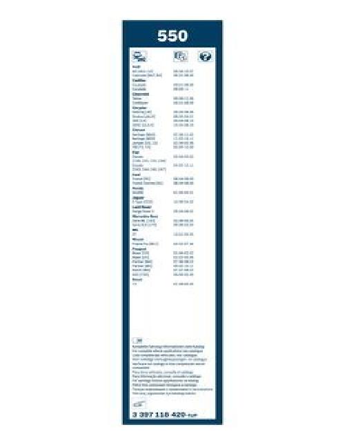 Original BOSCH Wischblatt 3 397 118 420 für Audi Cadillac Chevrolet Chrysler