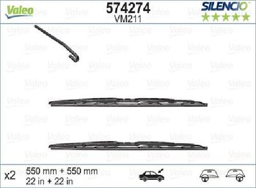 Original VALEO Wischblatt 574274 für Audi