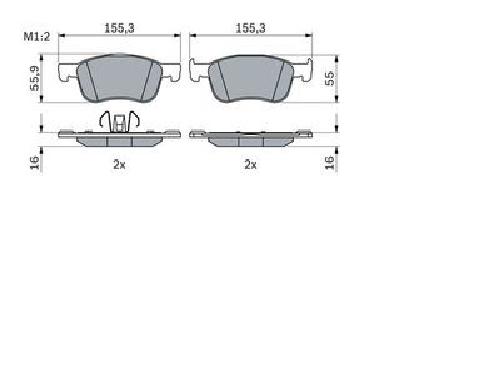 Original BOSCH Bremsbelagsatz Scheibenbremse 0 986 424 867 für Ford