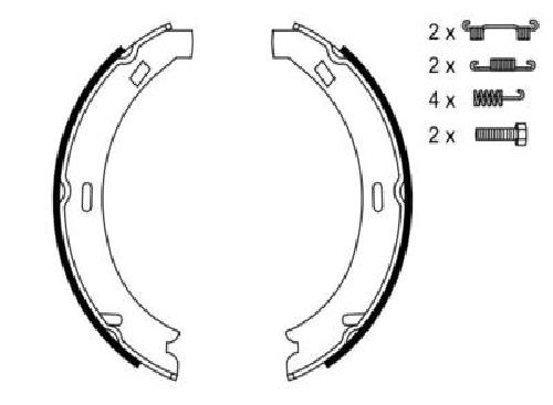 Original BOSCH Bremsbackensatz Feststellbremse 0 986 487 582 für Chrysler