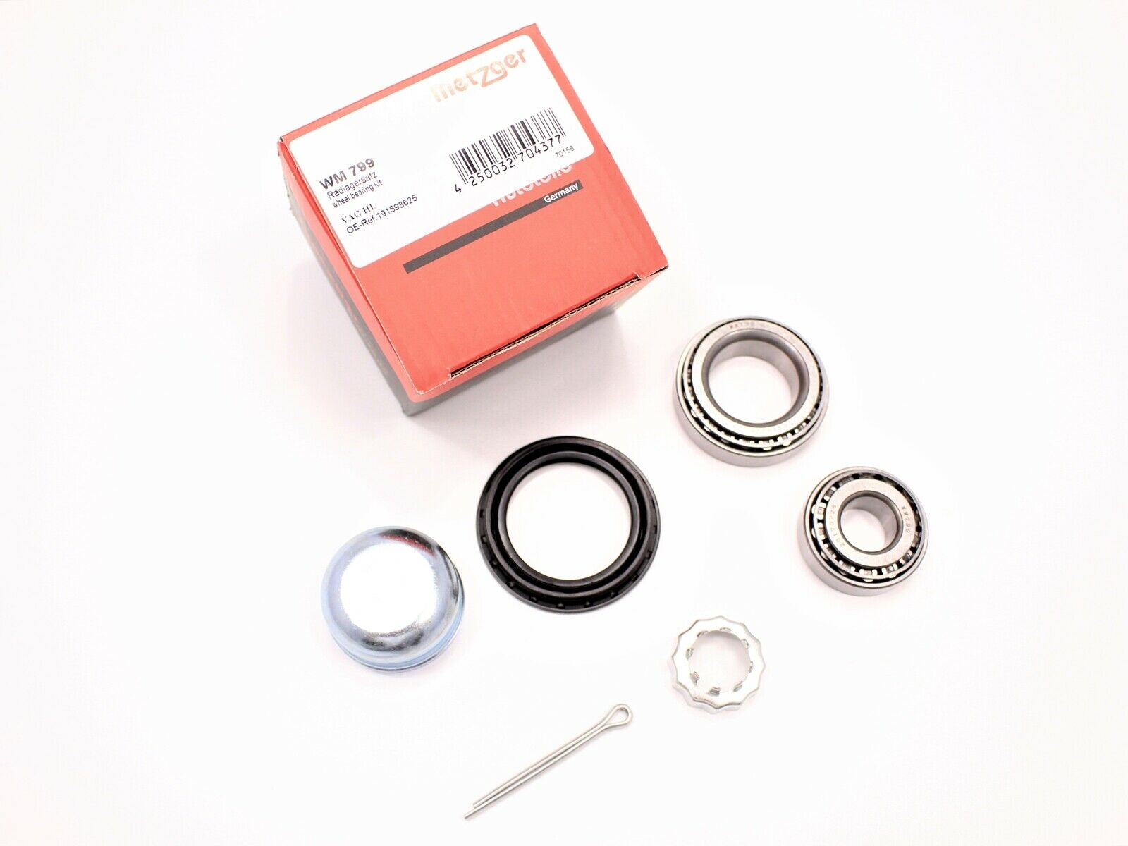 1x ORIGINAL METZGER RADNABE RADLAGERSATZ RADLAGER SET HINTEN 191598625 1x ORIGINAL METZGER RADNABE RADLAGERSATZ RADLAGER SET HINTEN 191598625