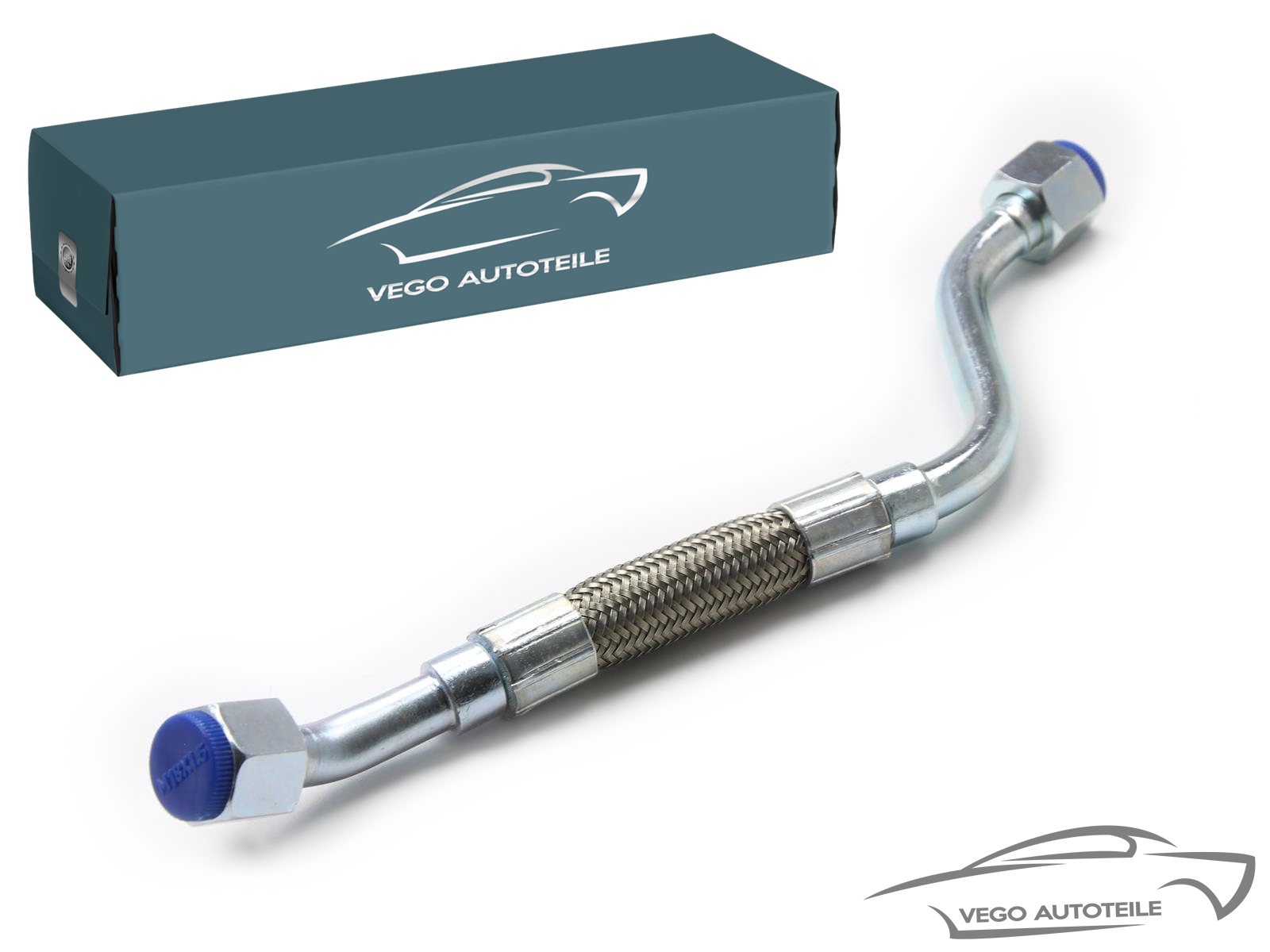 Turbo-Ölversorgungsleitung 36 Zoll – Geflochtener Stahl, 1/8 NPT, Für T3, T3/T4, T4, T70, To4E, To4B, Inkl. Adapter & Dichtungen