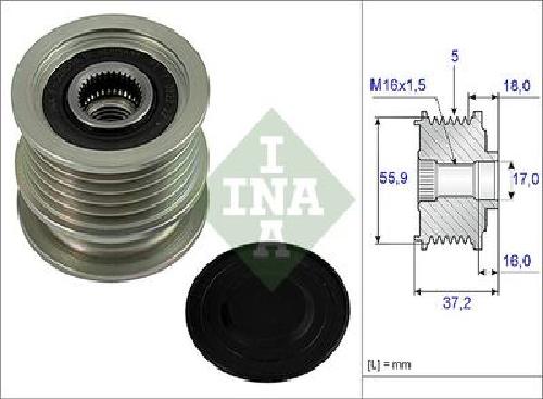 Original INA Generatorfreilauf 535 0009 10 für Seat Skoda VW